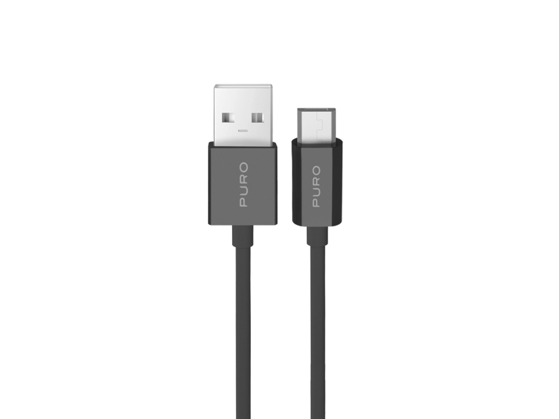 Puro Usb-A Til Microusb Usb-Kabel 2 M Sort (8018417499074)