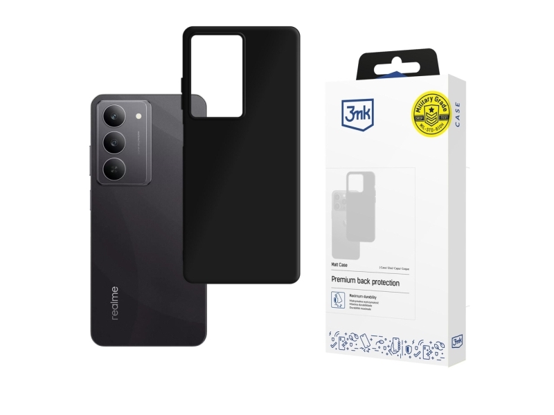 3Mk Mobilcover Til Realme 14X Matt, Must
