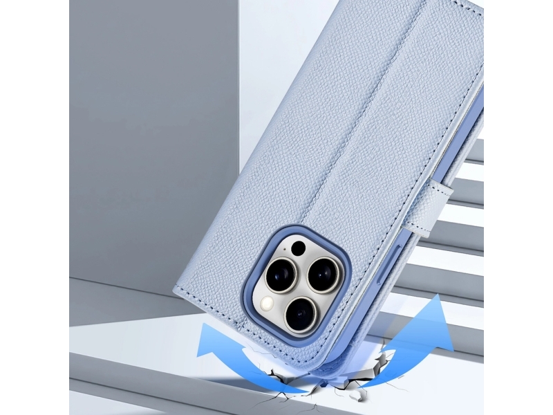 Dux Ducis Lawa Lædercover Til Iphone 15 Pro Max - Blå