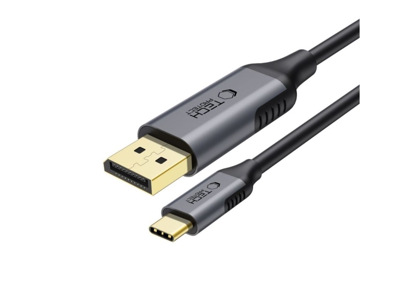 TECH-PROTECT ULTRABOOST kabel Type-C til DisplayPort 1.4 8K 60Hz 180 cm sort