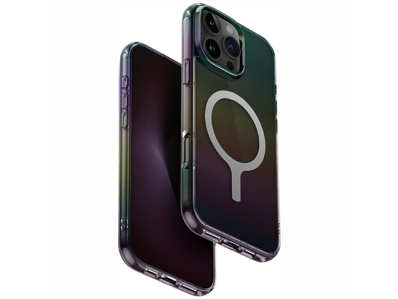 Uniq Iridescia Magclick Lade-Case Für Iphone 16 Pro Max - Schwarz