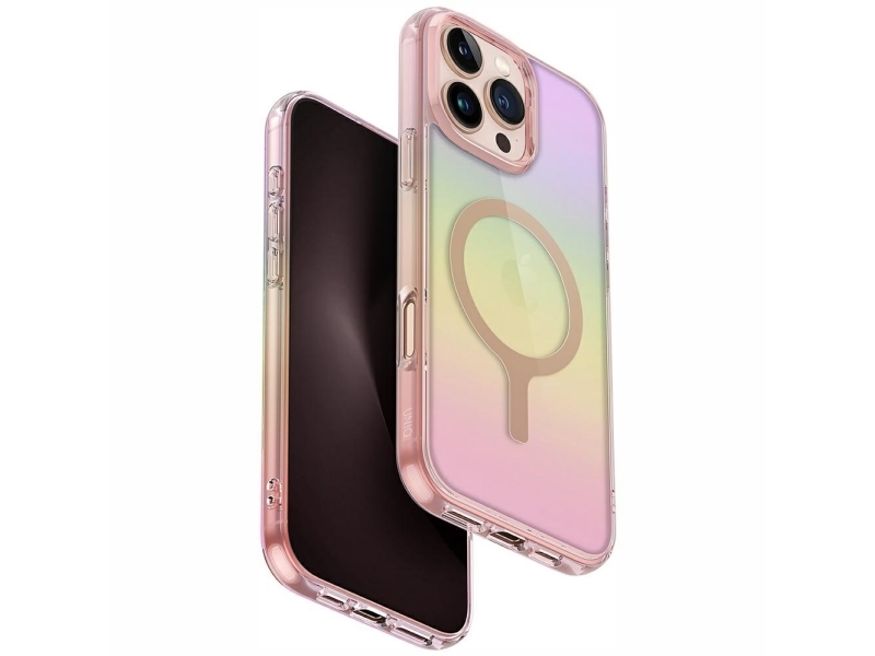 Uniq Iridescia Magclick Charging Case Für Iphone 16 Pro Max – Pink