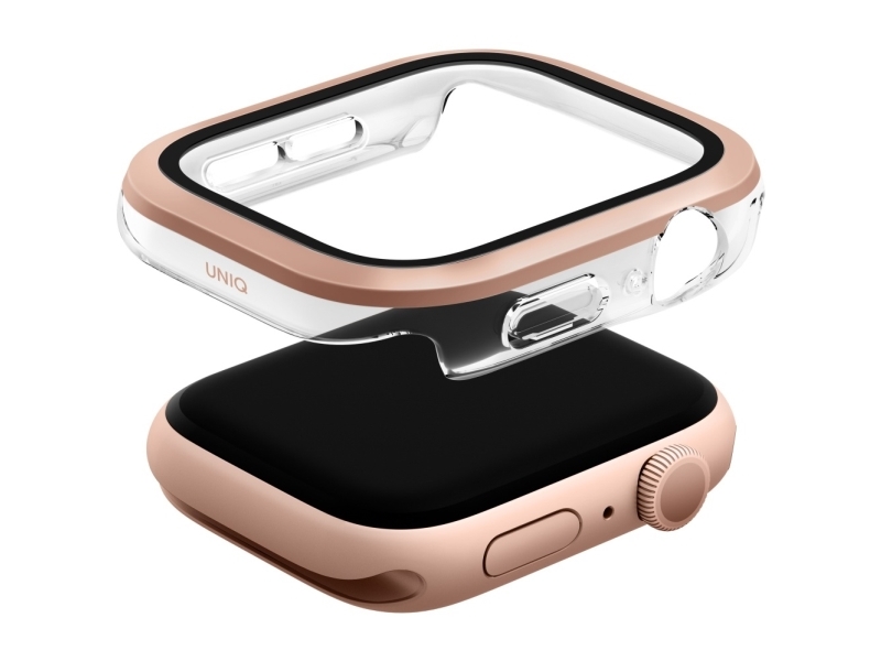 Uniq Voute Korthærdet Glaskappe Til Apple Watch 10 46Mm - Rose Gold