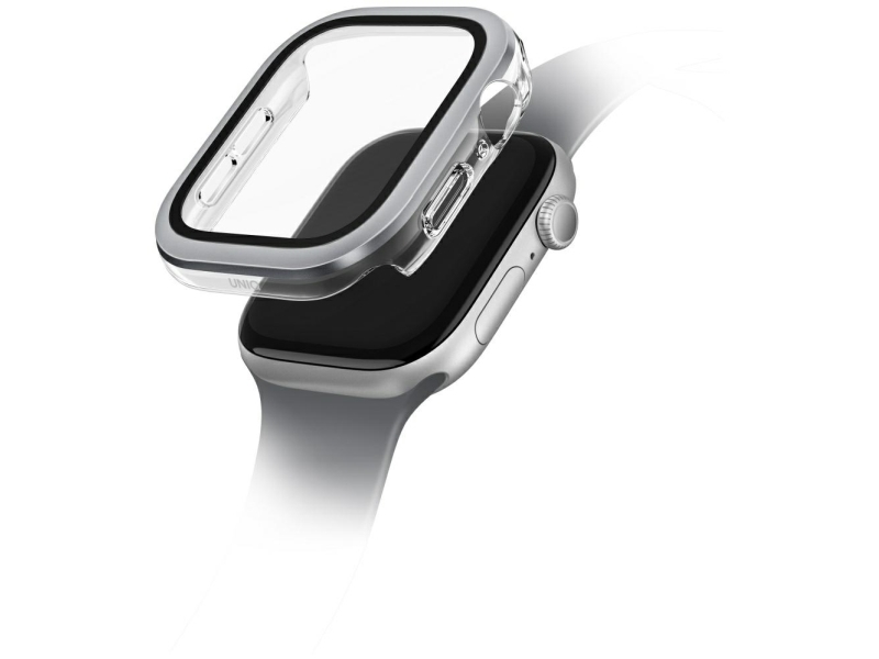 Uniq Voute Etui I Hærdet Glas Til Apple Watch 10 46 Mm - Sølv