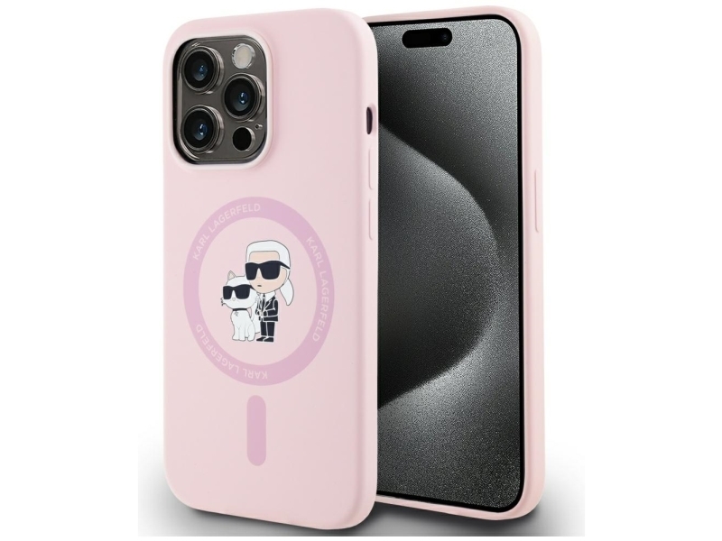 Karl Lagerfeld Silikon Karl&Choupette Magsafe Case Für Iphone 14 Pro Max - Pink