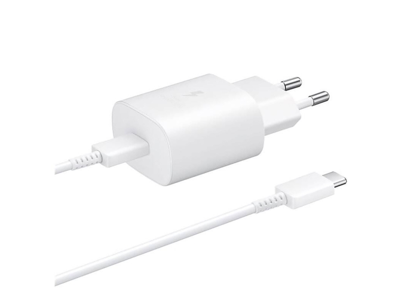 Samsung Ep-Ta800ewe + Ep-Da705bwe Usb-C Netzladegerät + Kabel 25W - Weiß (Bulk)