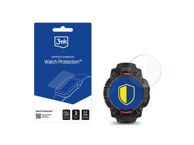 3Mk Watch Protection Flexibleglass Til Garmin Instinct 3 Tactical Edition 45Mm (Solar)
