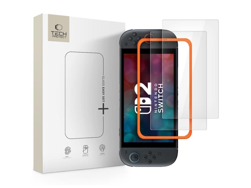 TECH-PROTECT EASY SET+ 2-pak klar til Nintendo Switch 2