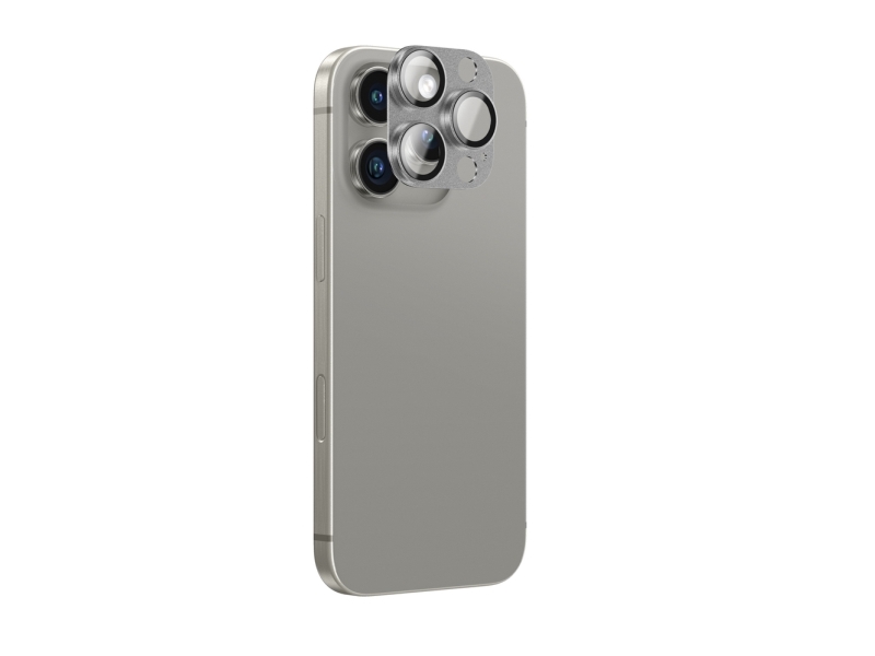 Amazingthing Gehärtetes Glas Amazingthing Aviation-Grade Alloy Lens Für Die Kamerainsel Iphone 16 Pro / 16 Pro Max - Grau