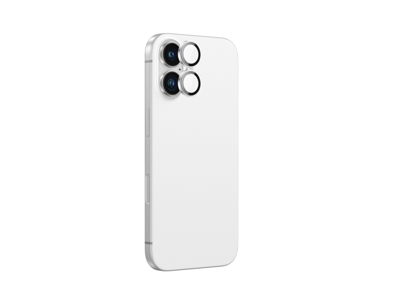 Amazingthing Ar Aluminium 2 Linsen Panzerglas Mit Linsenrahmen Für Iphone 16 / 16 Plus - Weiß