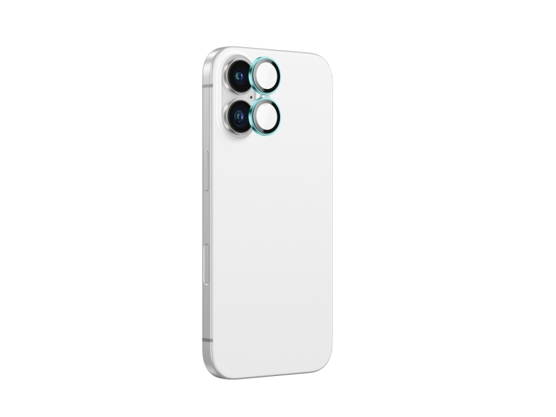 Amazingthing Panzerglas Amazingthing Ar Aluminium 2 Lens Glass Mit Rahmen Für Kameralinsen Für Iphone 16 / 16 Plus Grün