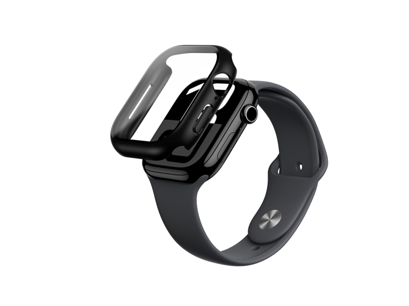 Amazingthing Etui I Hærdet Glas Amazingthing Radix Glass Til Apple Watch 46Mm – Sort