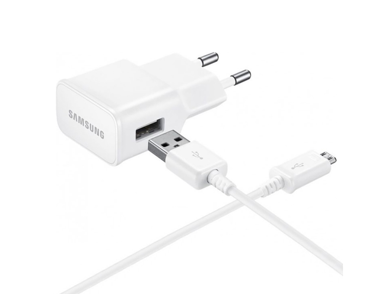 Samsung Ep-Ta50ewe 8W Usb-A Netzteil Mit Microusb-Kabel Ecb-Du4awe (Bulk - Ersatzverpackung) - Weiß