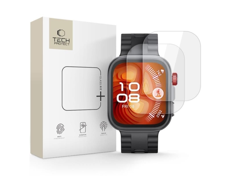 Spigen Hærdet Glas Tech-Protect Glass Fit+ 2-Pak Til Huawei Watch Fit 4 Pro Clear