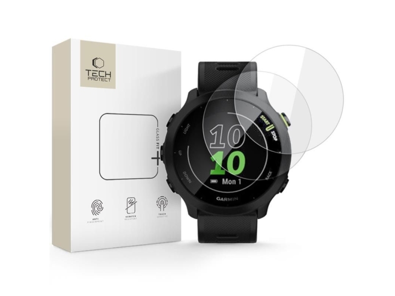 4Kom.Pl Tech-Protect Glass Fit+ 2Er-Set Garmin Forerunner 55 Clear