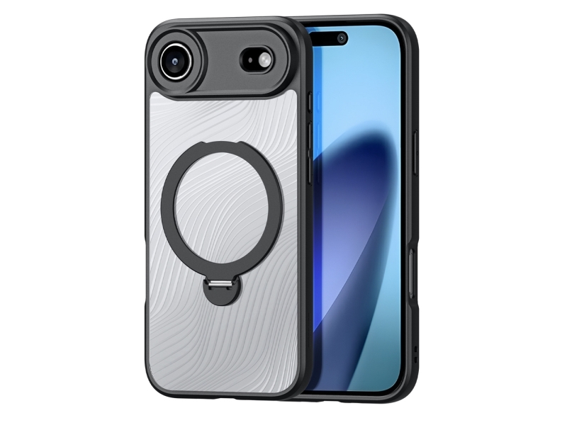 Dux Ducis Aimo Mag Cover Med Magnetring Og Stativ Til Iphone 17 Air - Sort