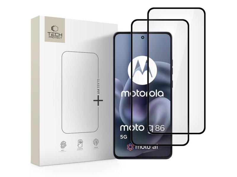 Hofi Tech-Protect Glass FIT+ hærdet glas 2-pak til MOTOROLA MOTO G86 5G / G86 5G POWER Black