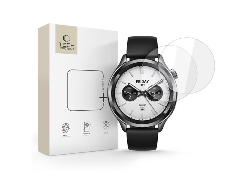 Tech-Protect Glass Fit+ 2Er-Pack Panzerglas Für Xiaomi Watch S4 - Transparent