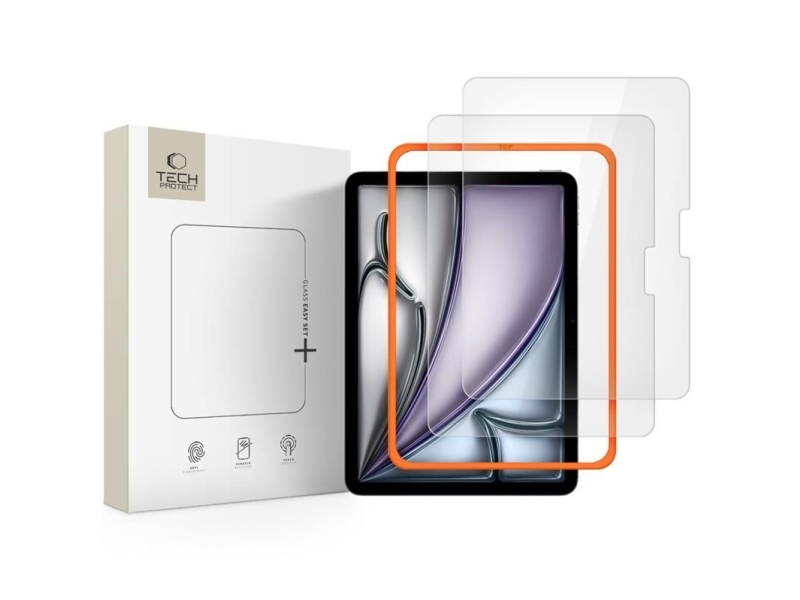 Tech-Protect Easy Set+ 2-Pak Hærdet Glas Til Ipad Air 11" (2024/2025/2026) - Transparent