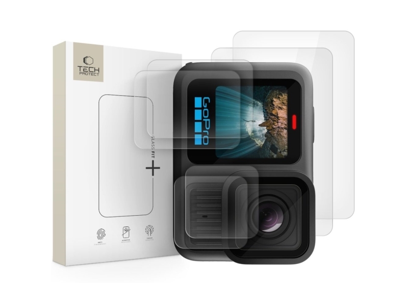 Hofi hærdet glas TECH-PROTECT GLASS FIT+ 2-pack til GoPro HERO 13 clear