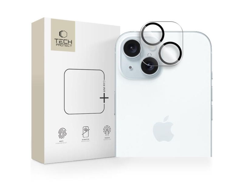 Tech-Protect Cam Fit+ Kameraschutz Für Iphone 14 / 14 Plus / 15 / 15 Plus Clear