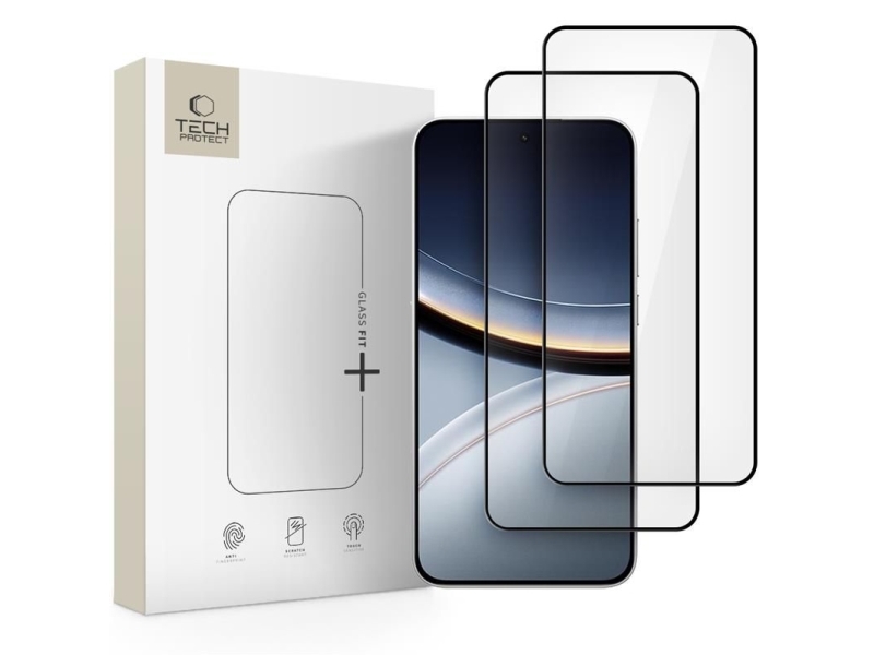 Tech-Protect Glass Fit+ 2Er-Pack Panzerglas Für Xiaomi Poco F7 5G - Schwarz