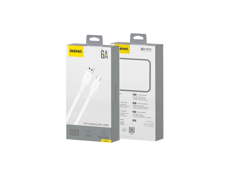 Dudao L2st Usb-A Auf Usb-C Kabel 30W 1,2 M Weiß