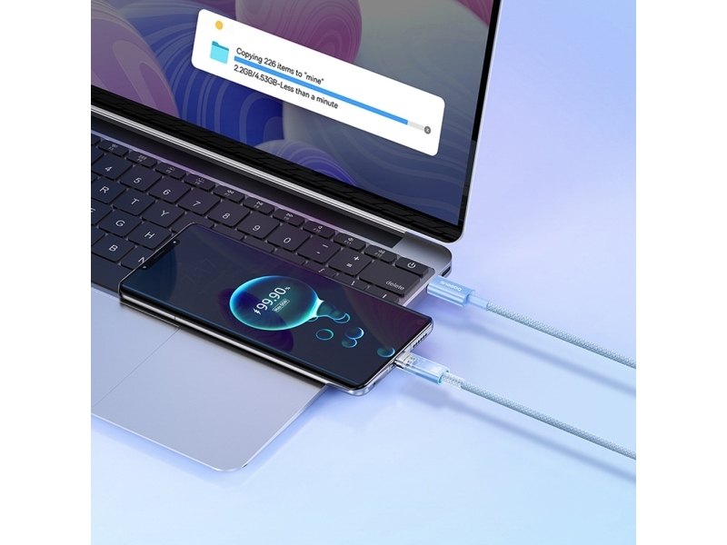 Baseus Usb-Kabel Usb-C - Usb-C 1 M - Blau