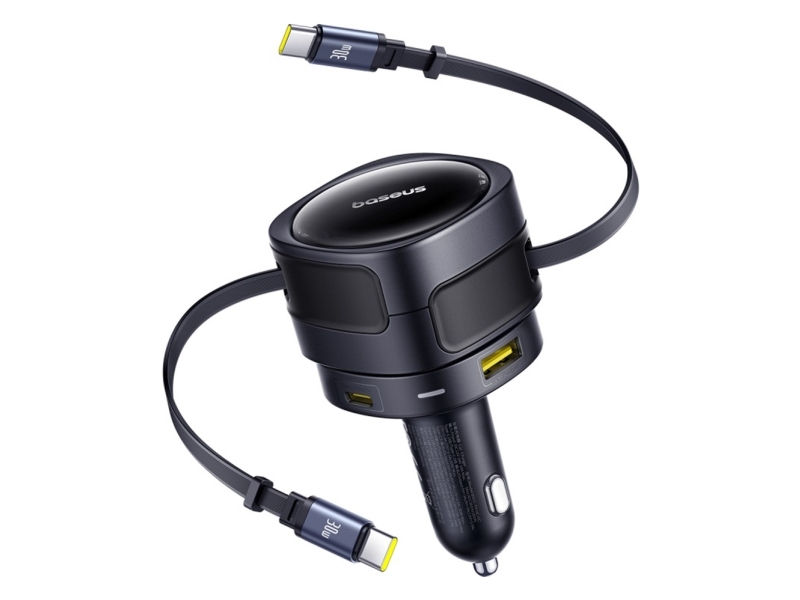 Baseus Enjoyment Max 90W 2 X Kabel Usb-C + Usb-A + Usb-C - Schwarz