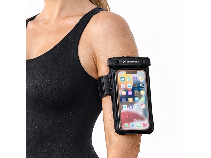 Wozinsky Wwe-01 Wasserdichte Handyhülle Mit Pvc-Armband - Schwarz