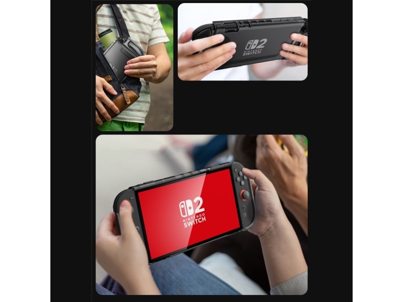 Supcase Crystal Cover Til Nintendo Switch 2 - Transparent Sort