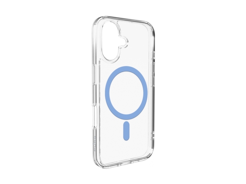 Puro Lite Mag Tpu+Pc Cover Kompatibelt Med Magsafe Til Iphone 17 - Transparent Med Blå Ring