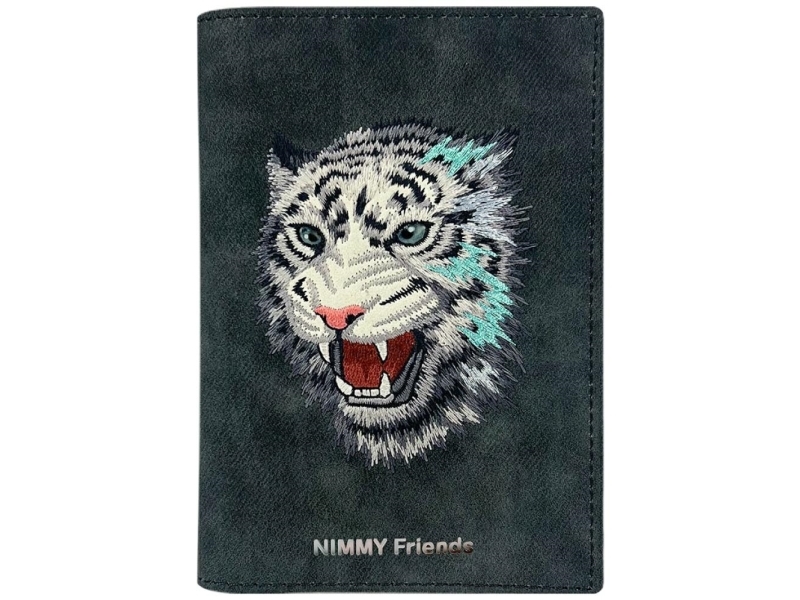 Etui til pass/dokumenter Nimmy lommebok Raptor Tiger mørk grå