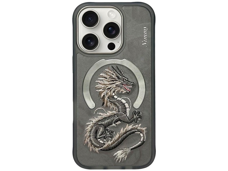 Nimmy Dragon Magsafe Abdeckung Für Iphone 16 Pro - Grå