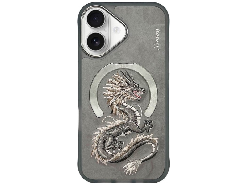 Nimmy Dragon Magsafe Iphone 16 Cover - Grå