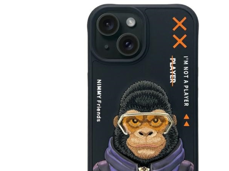 Nimmy Cool&Cute 2.0 Monkey Hülle Für Iphone 15 - Schwarz