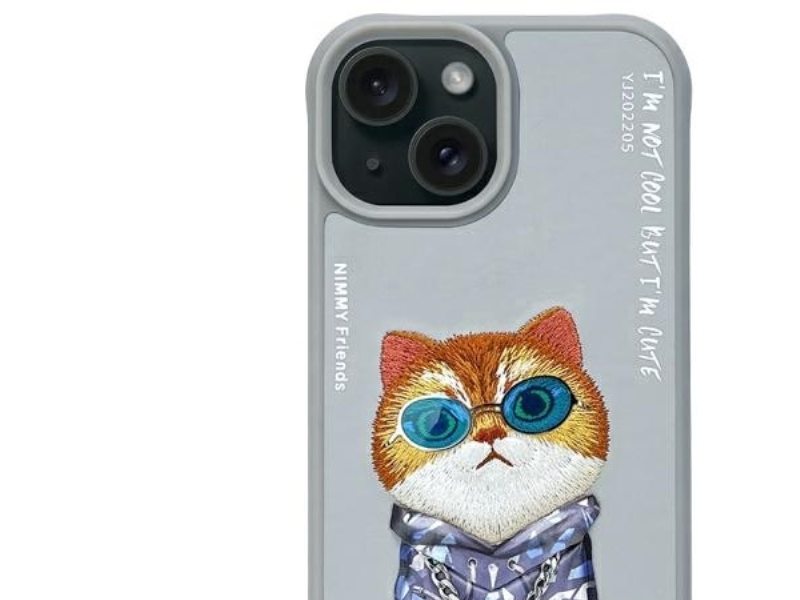 Nimmy Glasses Cool Cat Iphone 15 Case - Grau