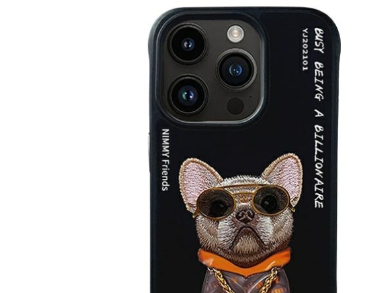 Nimmy Glasses Cool Dog Case Für Iphone 15 Pro - Schwarz