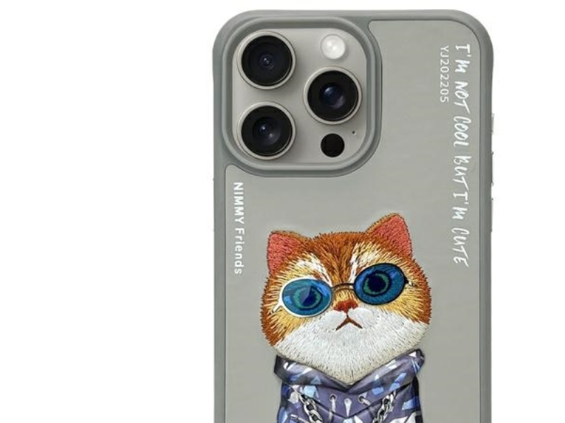 Nimmy Gläser Cool Cat Case Für Iphone 15 Pro Max - Grau