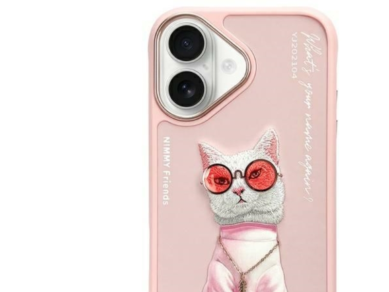 Nimmy Glasses Cool Cat Iphone 16 Cover - Pink