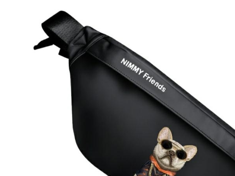 Nimmy crossbody brille- og skuldertaske Cool Dog - sort