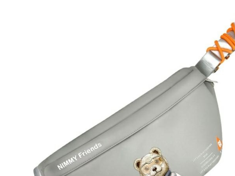 Nimmy Crossbody Cool&Cute 2.0 Bär Schultertasche - Grau