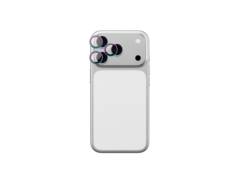 Amazingthing Lens Glass Kamera-Glass Til Iphone 17 Pro / Pro Max Med Regnbue Aluminiumsramme