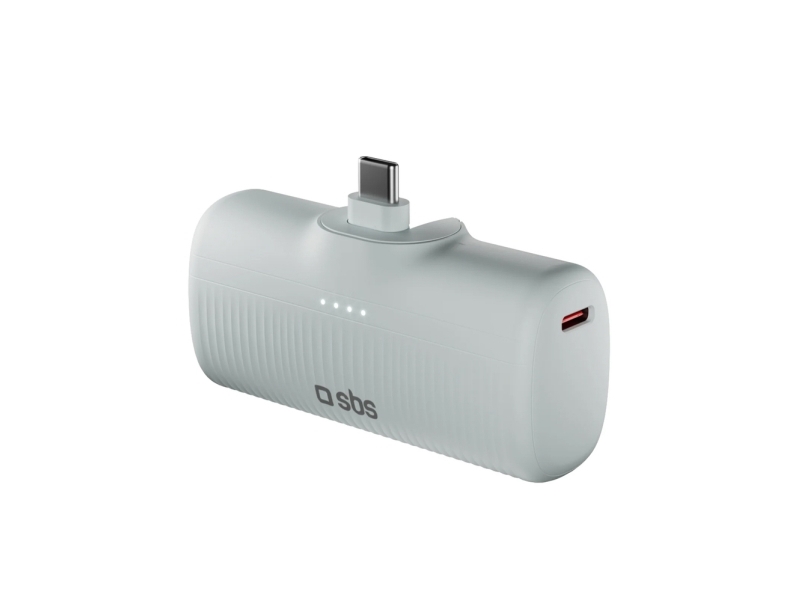 Sbs Mobile Ecopower 5000 Mah Powerbank 10W Med Indbygget Usb-C-Port Grå