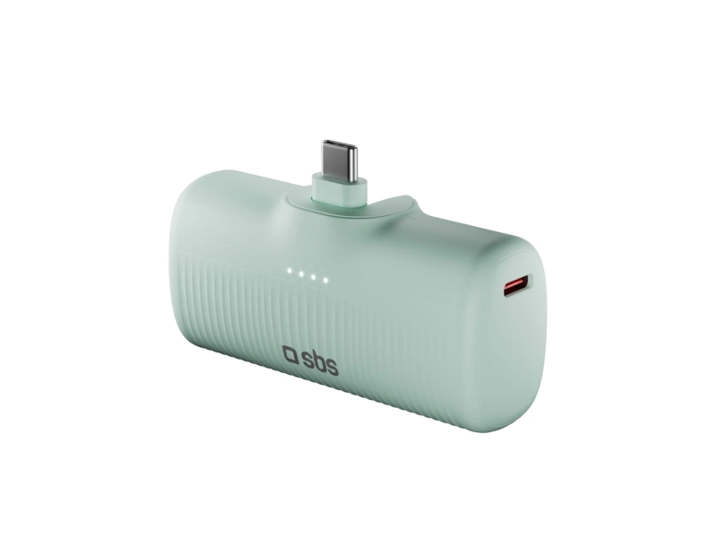 Powerbank Sbs Mobile Sbs Ecopower* 5000 Mah 10W Mit Integriertem Usb-C-Anschluss Grün