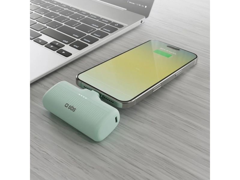 Powerbank Sbs Mobile Sbs Ecopower* 5000 Mah 10W Med Indbygget Usb-C-Port Grøn
