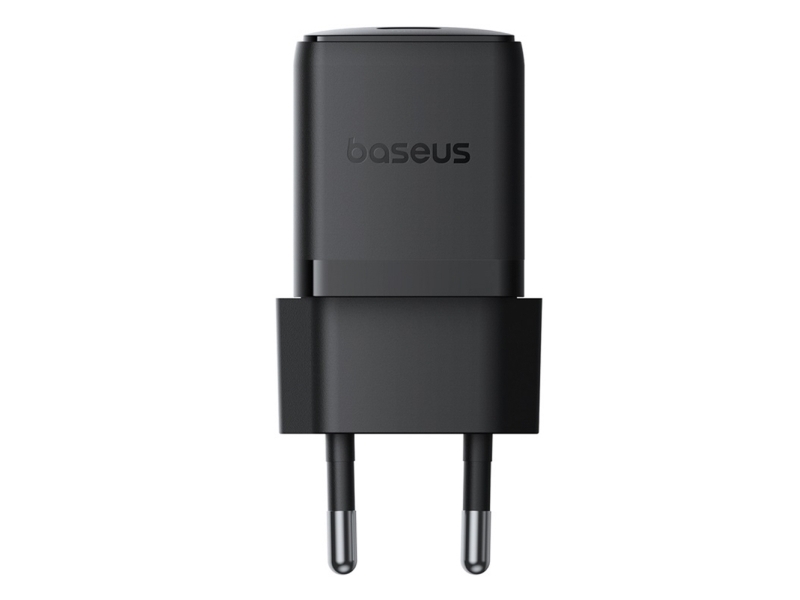 Baseus Netzladegerät Baseus Palm 1C 20W (Mit Kabel Baseus Mini White Usb-C 60W 20V/3A 1 M) – Schwarz