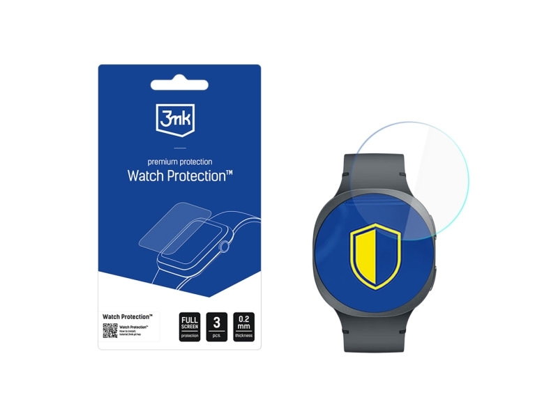 3MK „FlexibleGlass“ laikrodžio hibridinis stiklo sijonas „Samsung Galaxy Watch 8“ 44 mm