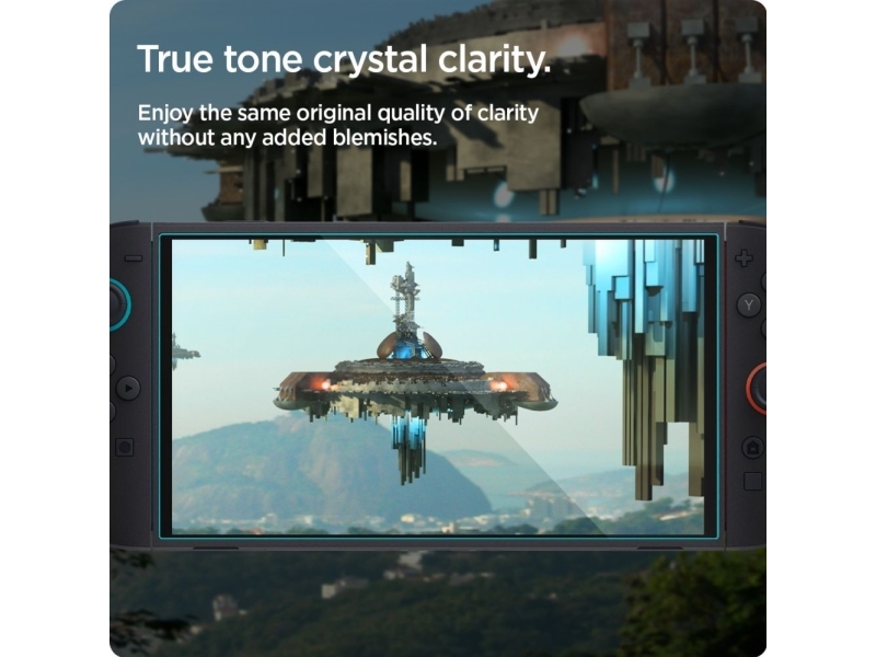 Spigen GLAS.tR EZ Fit, Skærmbeskytter, Nintendo Switch 2, Transparent, Hærdet glas, Klar skærmbeskytter, 9H billede