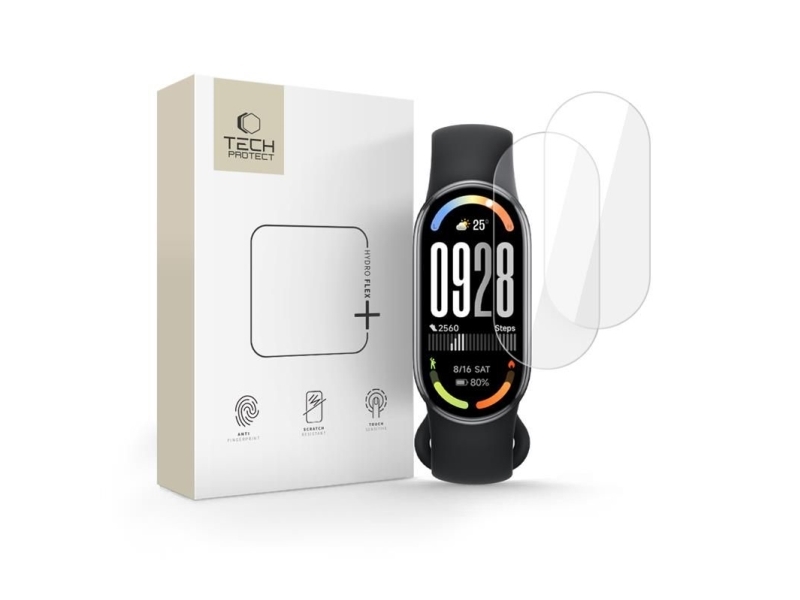 Tech-Protect Gydro Flex+ Hydrogel-Folie 2Er-Set Für Xiaomi Smart Band 8 / 9 / 10 / Nfc - Transparent